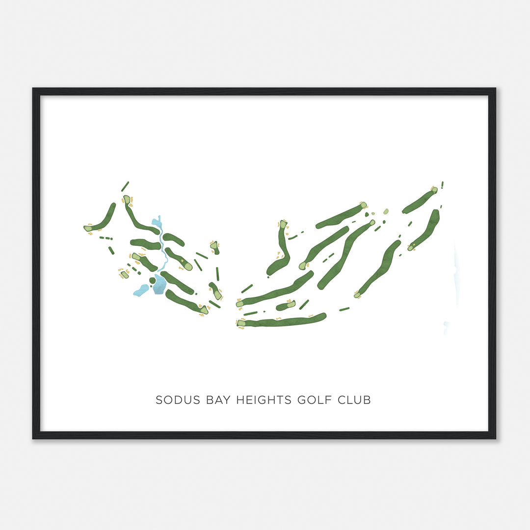 Print of Sodus Bay Heights Golf Club Modern Map