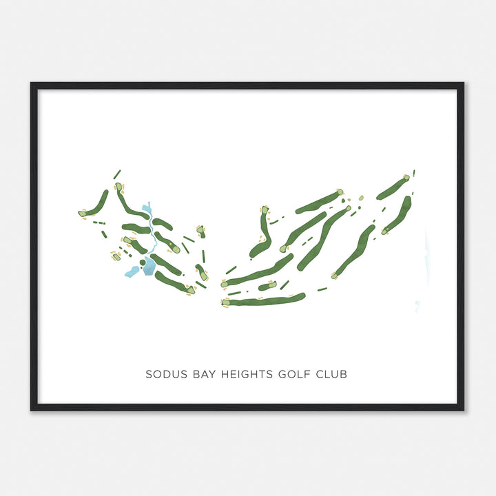 Print of Sodus Bay Heights Golf Club Modern Map