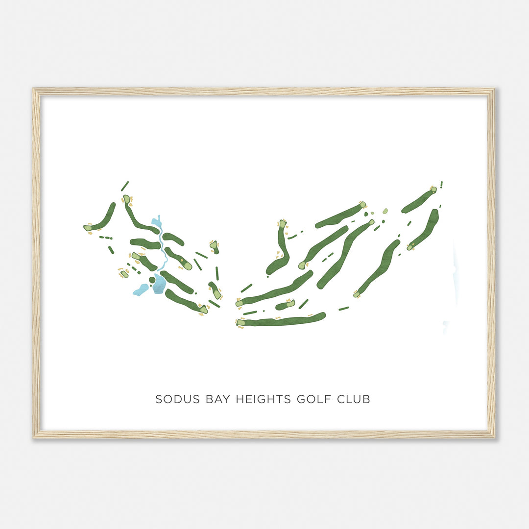 Print of Sodus Bay Heights Golf Club Modern Map