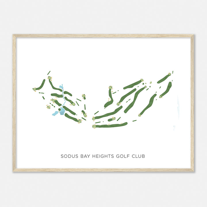 Print of Sodus Bay Heights Golf Club Modern Map