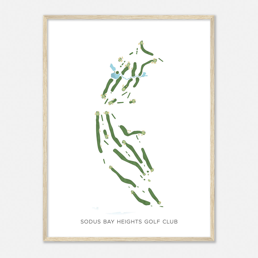Print of Sodus Bay Heights Golf Club Modern Map