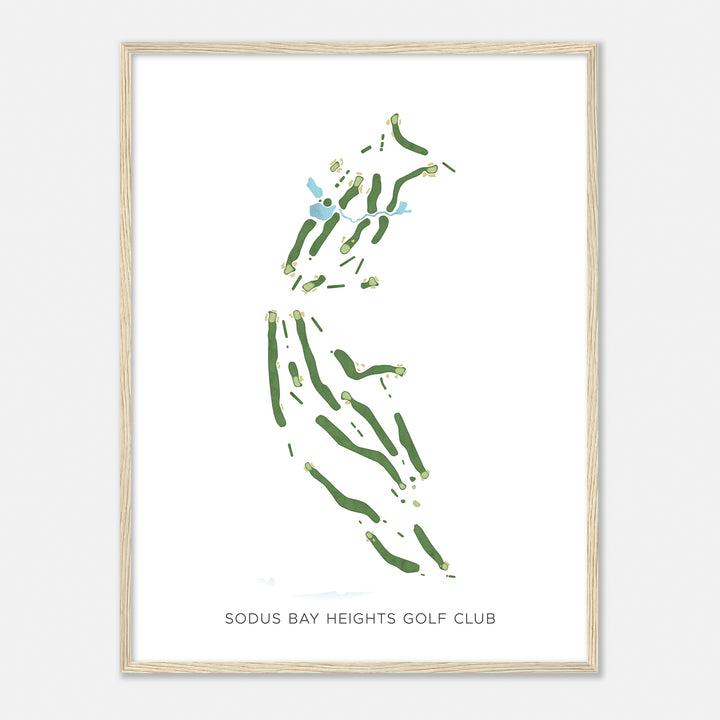 Print of Sodus Bay Heights Golf Club Modern Map