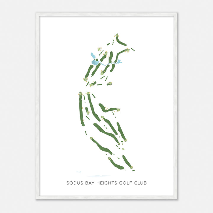 Print of Sodus Bay Heights Golf Club Modern Map