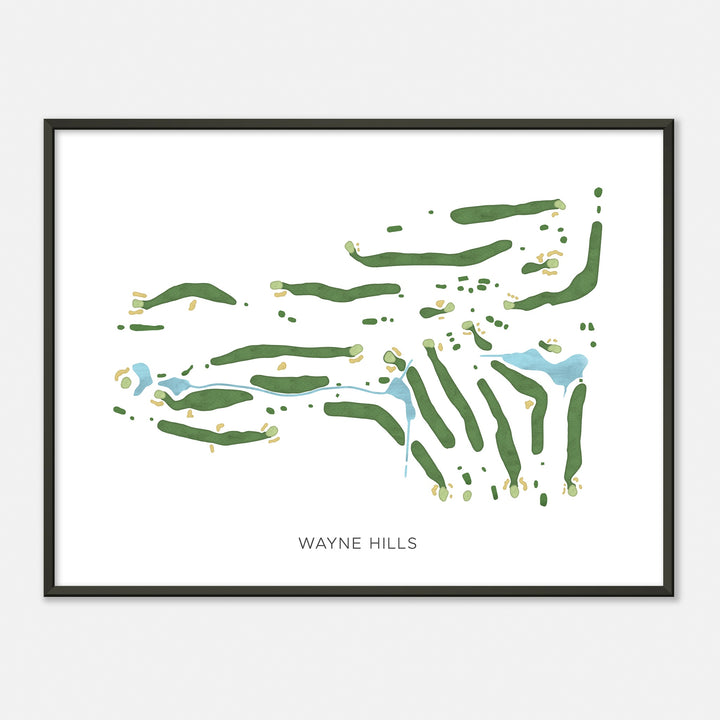 Print of Wayne Hills Modern Map