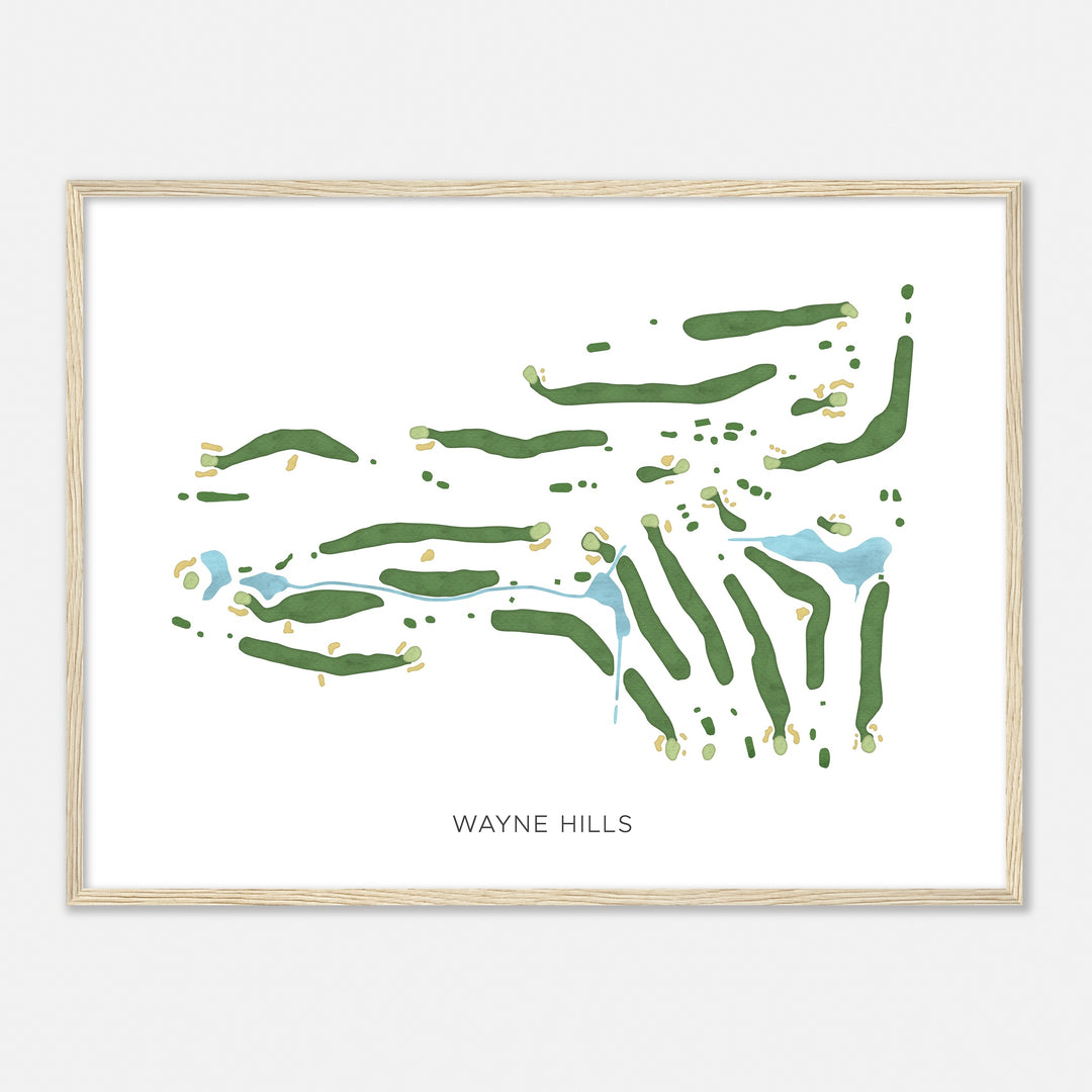 Print of Wayne Hills Modern Map