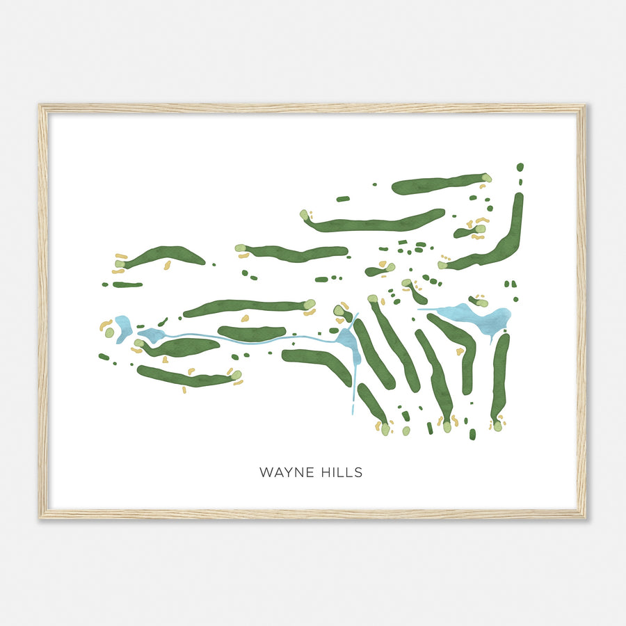 Print of Wayne Hills Modern Map