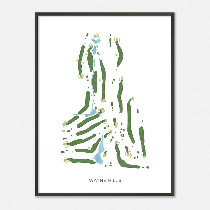 Print of Wayne Hills Modern Map