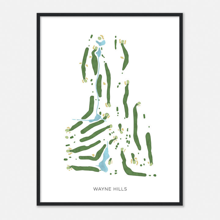 Print of Wayne Hills Modern Map