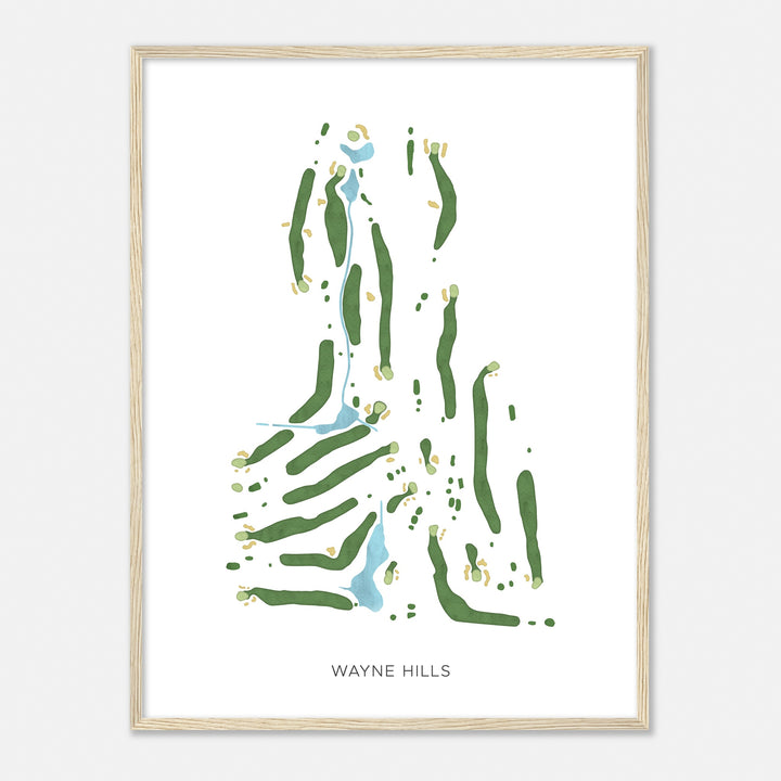 Print of Wayne Hills Modern Map