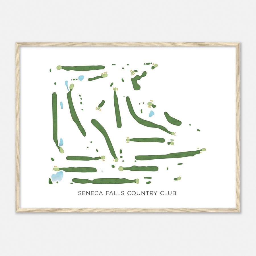 Print of Seneca Falls Country Club Modern Map