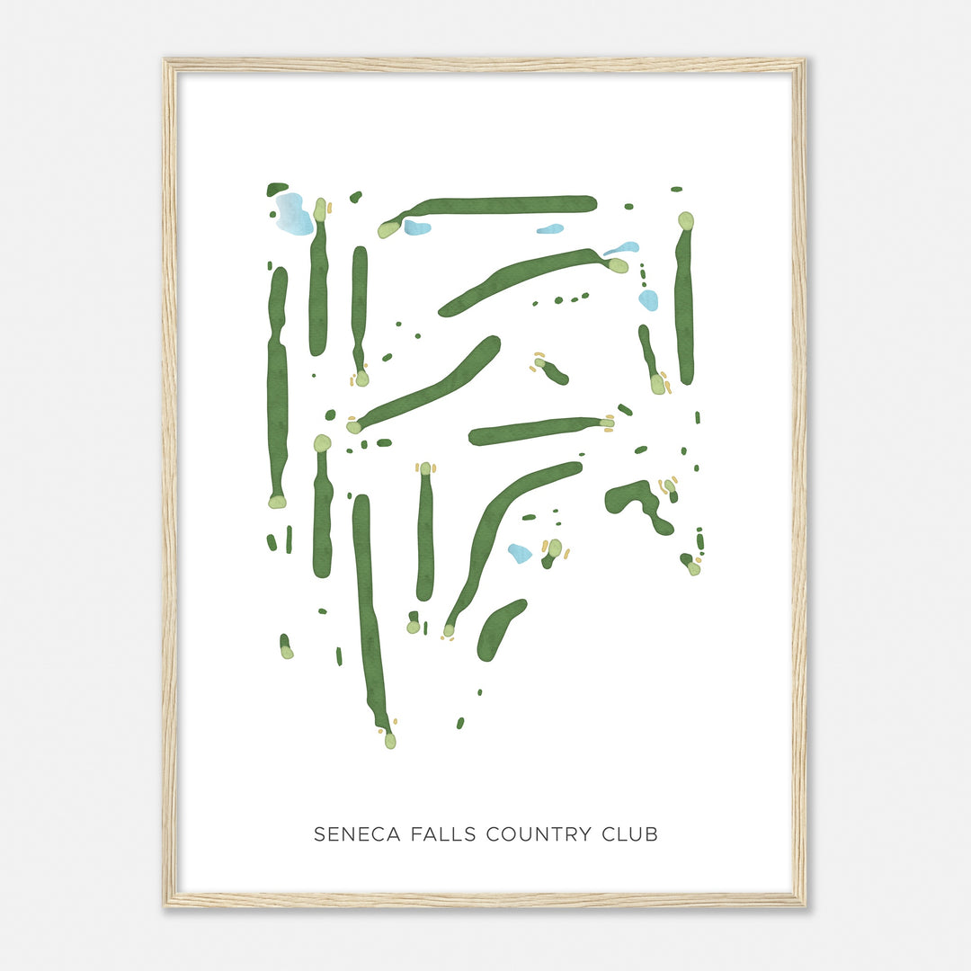 Print of Seneca Falls Country Club Modern Map