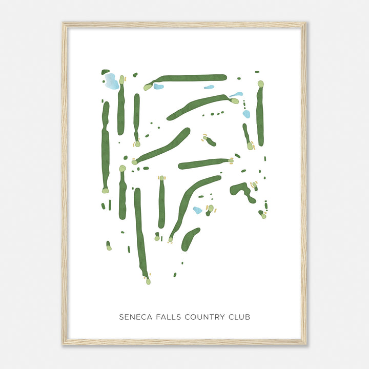 Print of Seneca Falls Country Club Modern Map