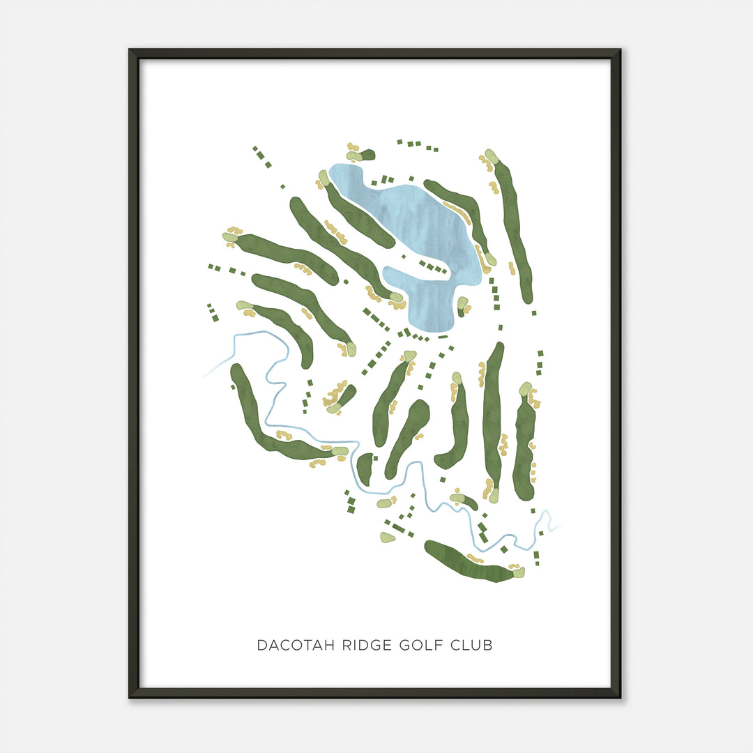 Print of Dacotah Ridge Golf Club Modern Map