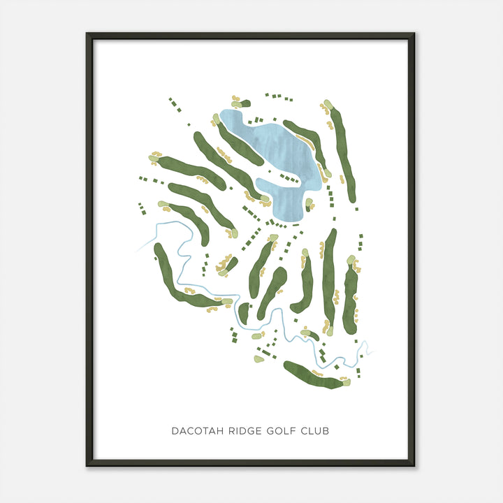 Print of Dacotah Ridge Golf Club Modern Map