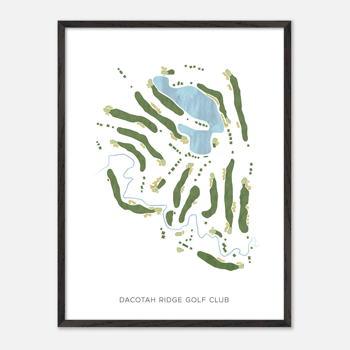 Print of Dacotah Ridge Golf Club Modern Map