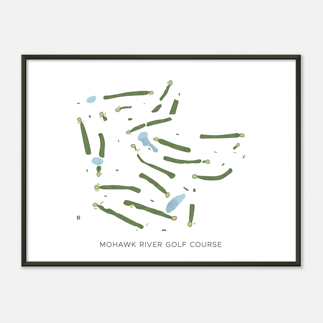 Print of Mohawk River Golf Course Modern Map