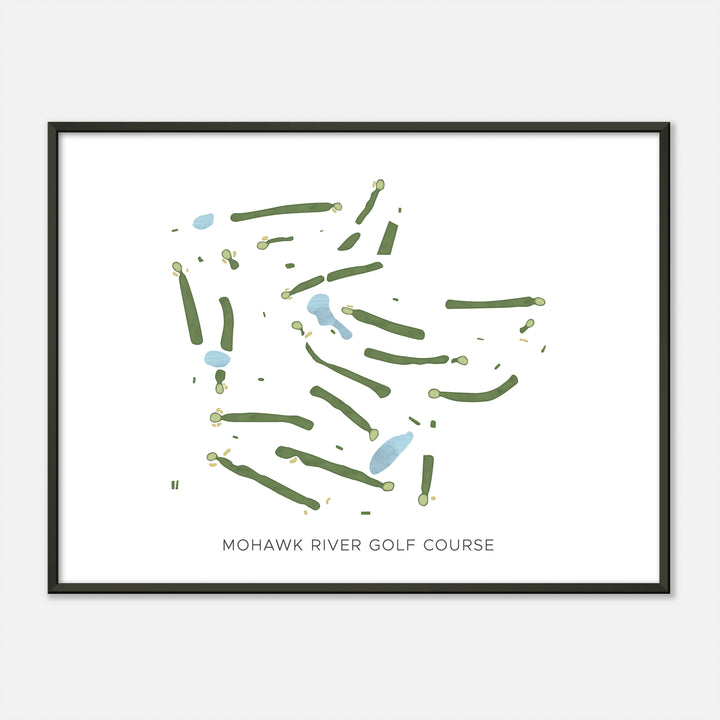 Print of Mohawk River Golf Course Modern Map