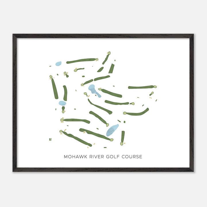 Print of Mohawk River Golf Course Modern Map