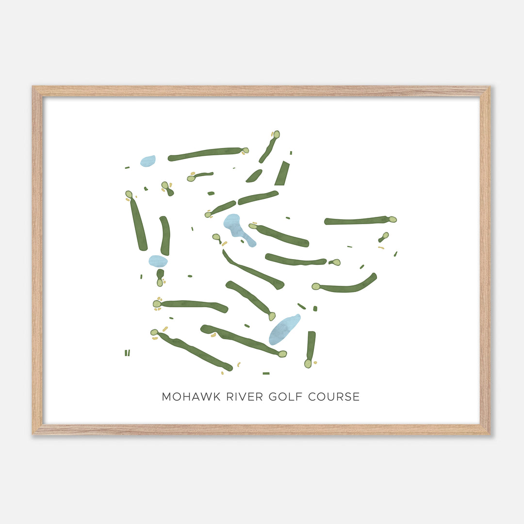 Print of Mohawk River Golf Course Modern Map