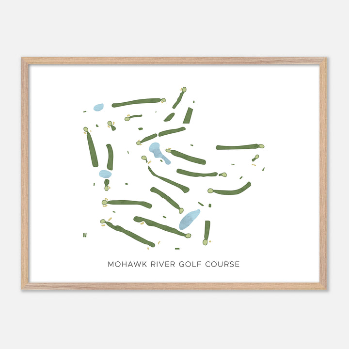 Print of Mohawk River Golf Course Modern Map