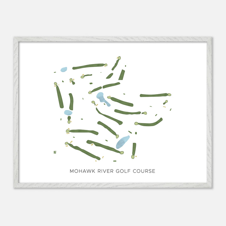 Print of Mohawk River Golf Course Modern Map