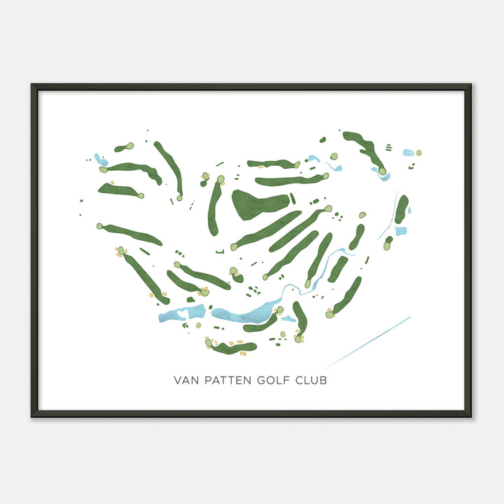 Print of Van Patten Golf Club Modern Map