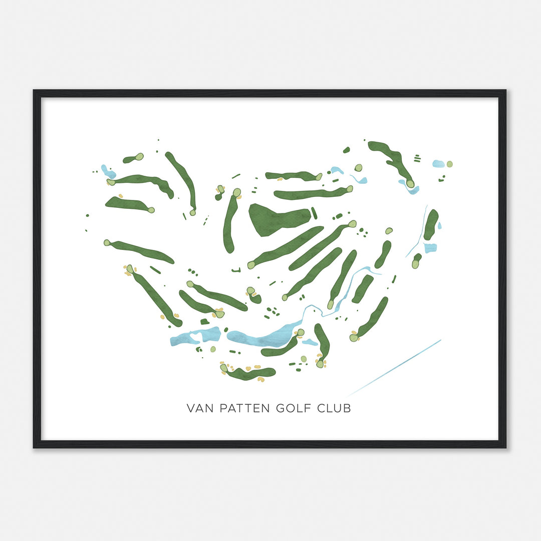 Print of Van Patten Golf Club Modern Map