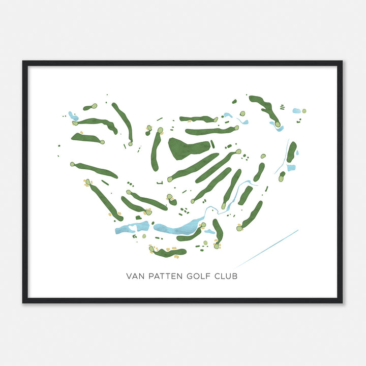 Print of Van Patten Golf Club Modern Map