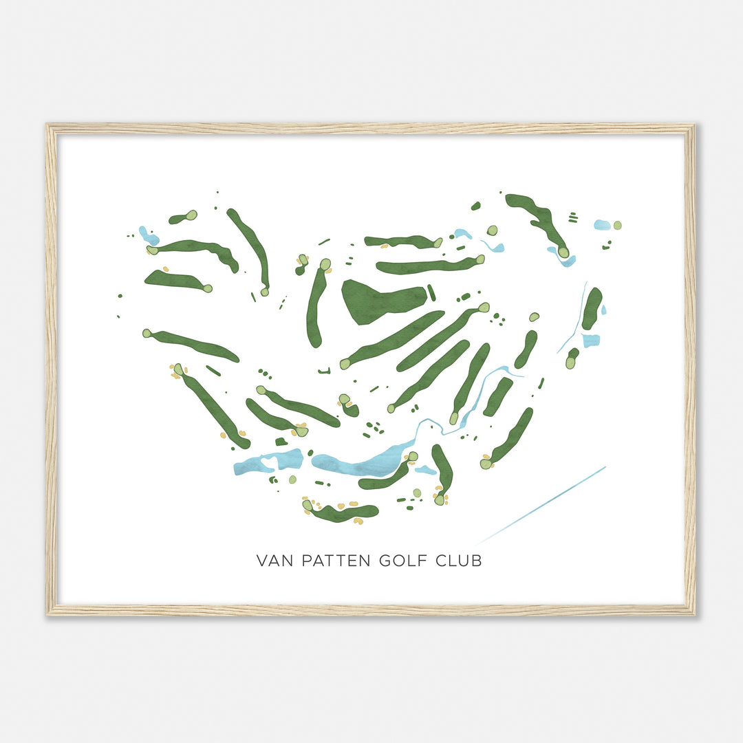 Print of Van Patten Golf Club Modern Map