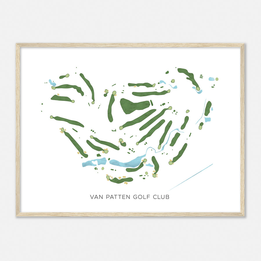 Print of Van Patten Golf Club Modern Map