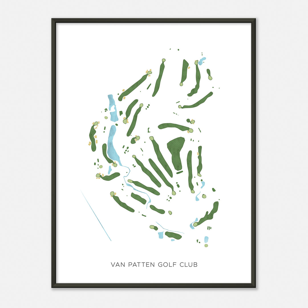 Print of Van Patten Golf Club Modern Map