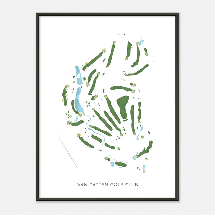 Print of Van Patten Golf Club Modern Map
