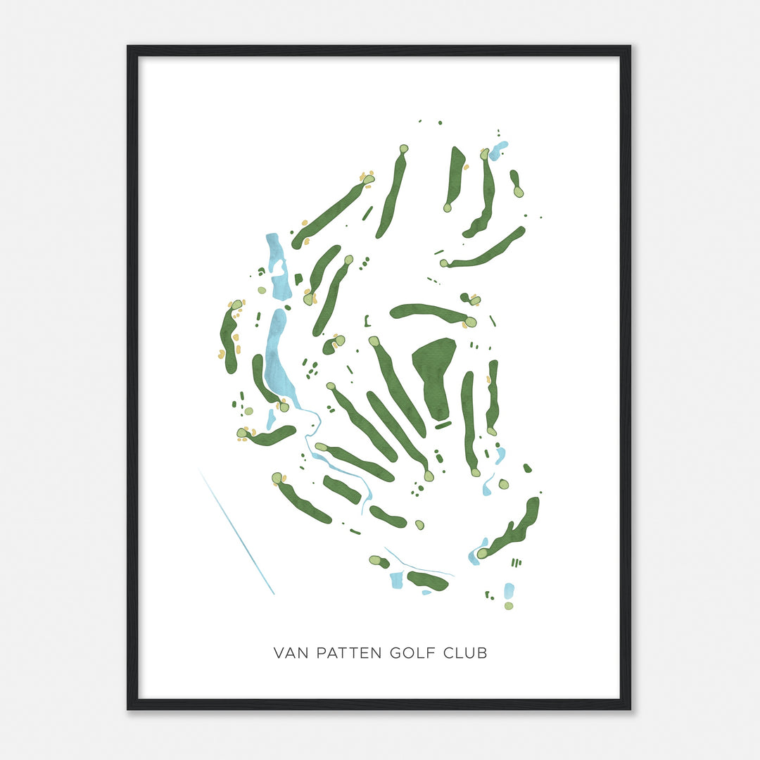 Print of Van Patten Golf Club Modern Map