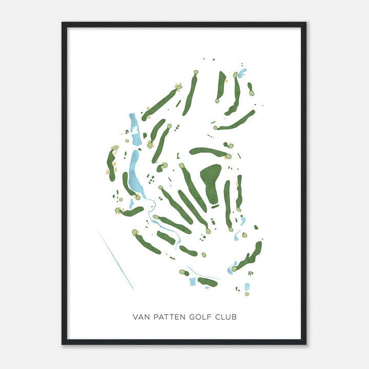 Print of Van Patten Golf Club Modern Map
