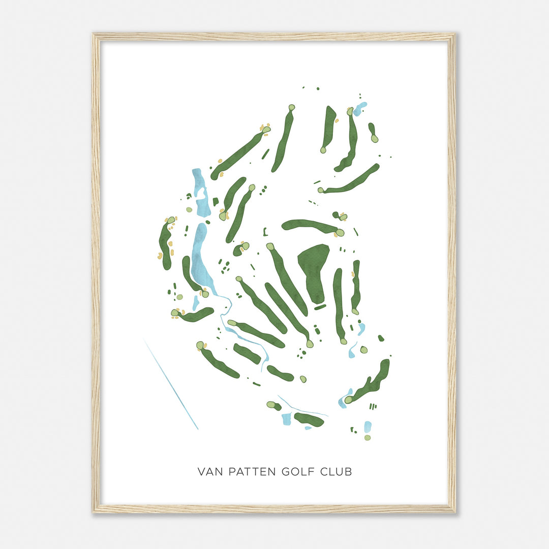 Print of Van Patten Golf Club Modern Map
