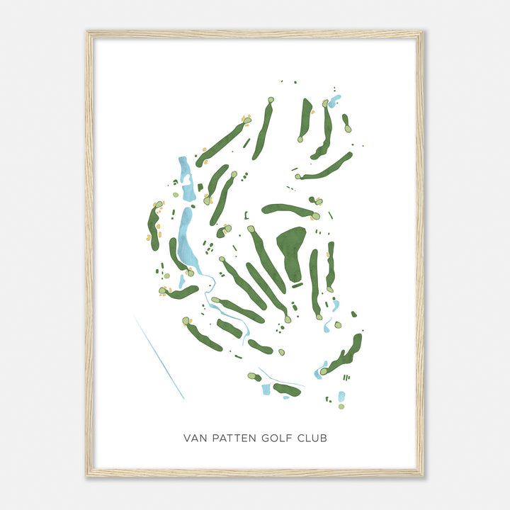Print of Van Patten Golf Club Modern Map