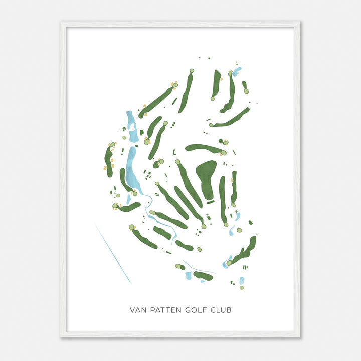 Print of Van Patten Golf Club Modern Map