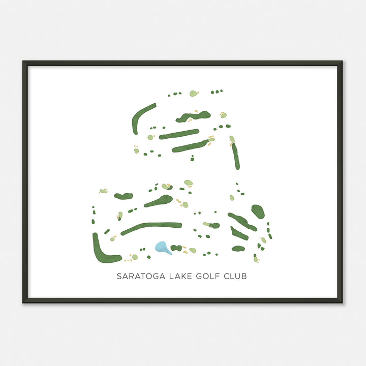 Print of Saratoga Lake Golf Club Modern Map