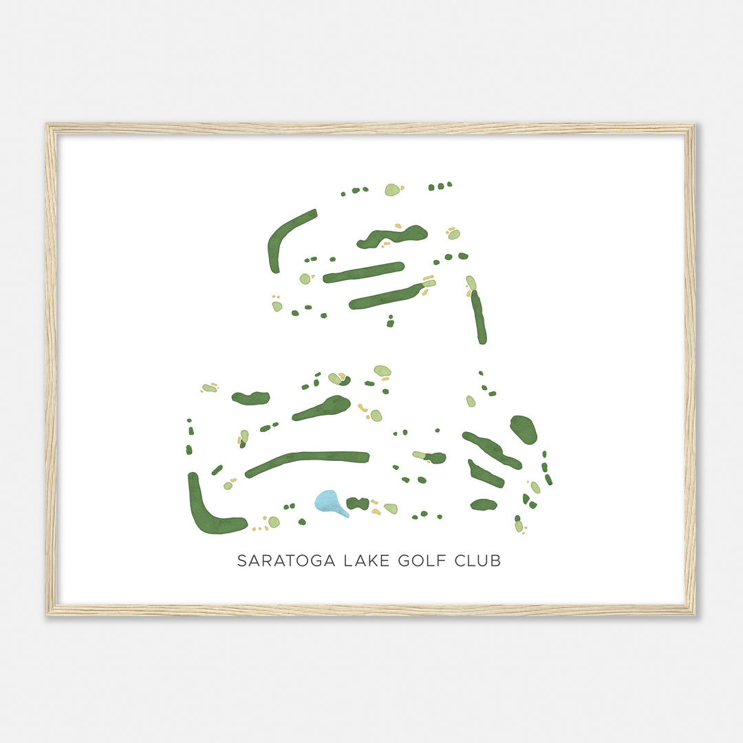 Print of Saratoga Lake Golf Club Modern Map