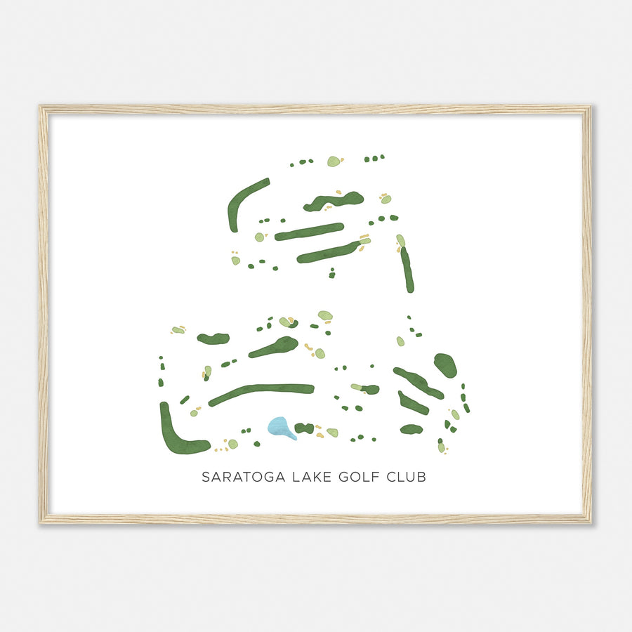 Print of Saratoga Lake Golf Club Modern Map