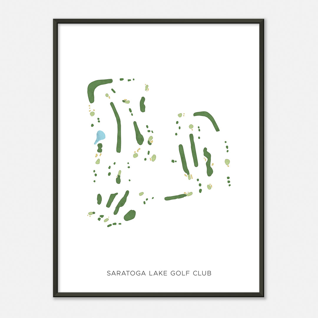 Print of Saratoga Lake Golf Club Modern Map