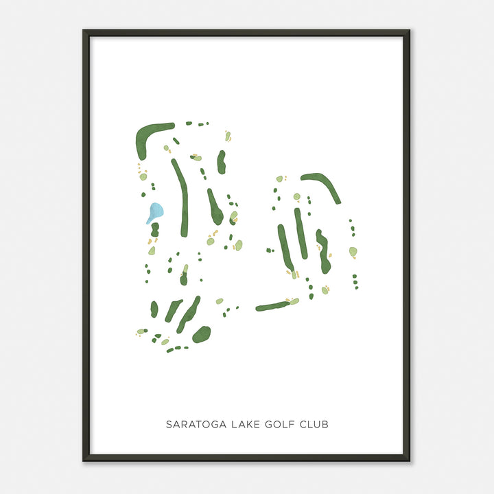 Print of Saratoga Lake Golf Club Modern Map