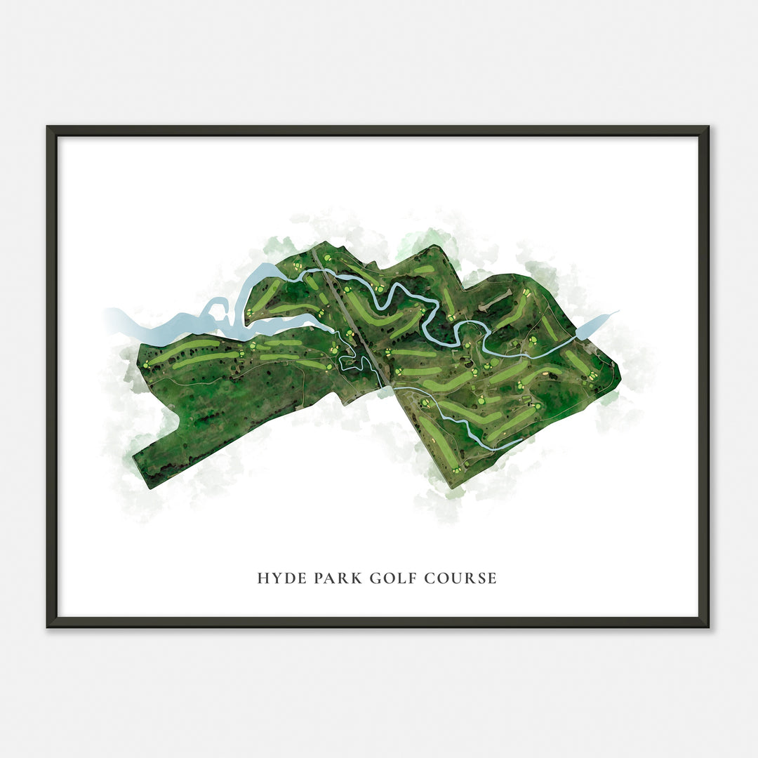 Print of Hyde Park Golf Course Classic Map