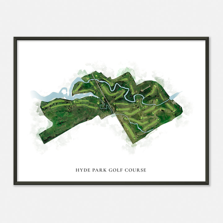 Print of Hyde Park Golf Course Classic Map