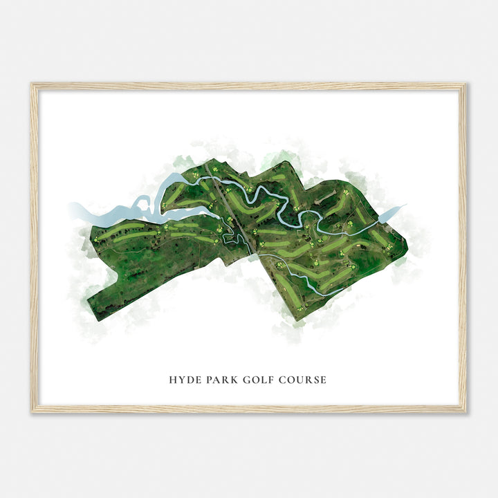 Print of Hyde Park Golf Course Classic Map