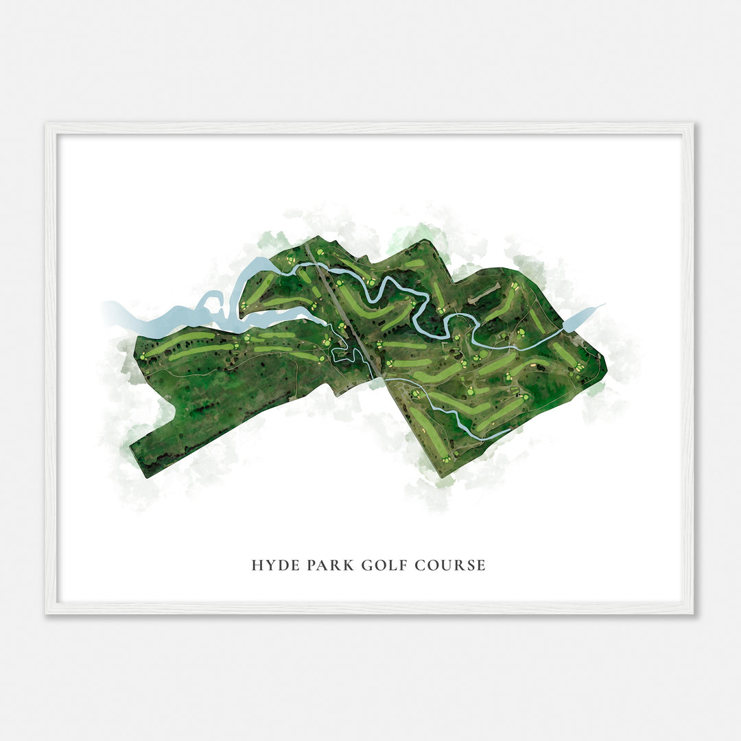Print of Hyde Park Golf Course Classic Map