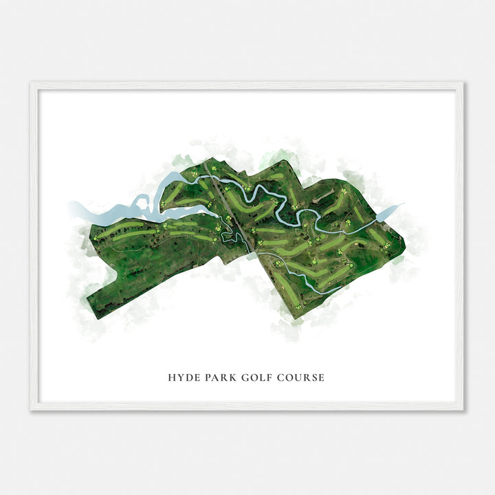 Print of Hyde Park Golf Course Classic Map