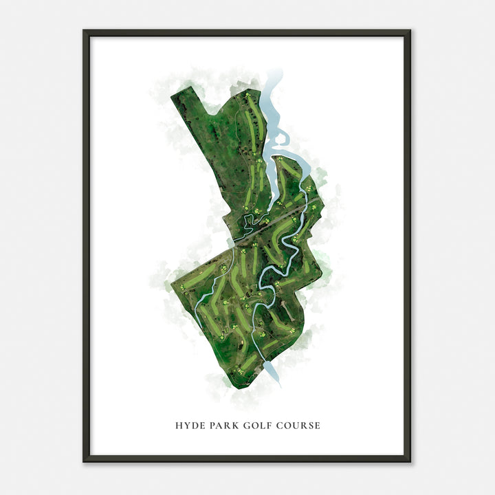 Print of Hyde Park Golf Course Classic Map