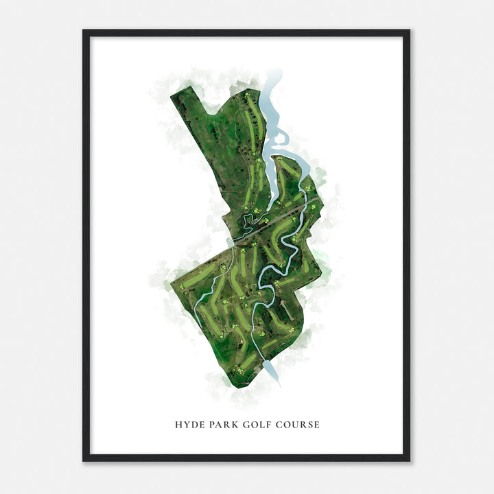 Print of Hyde Park Golf Course Classic Map