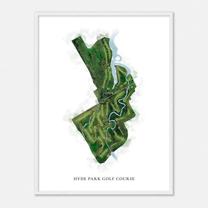 Print of Hyde Park Golf Course Classic Map